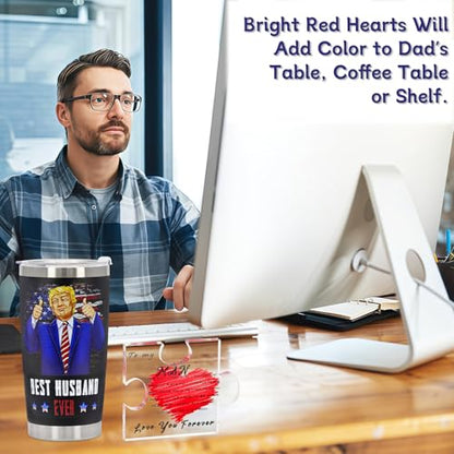 Modern Funny Gift Set for Husband - Stainless Steel Mug & Card Box