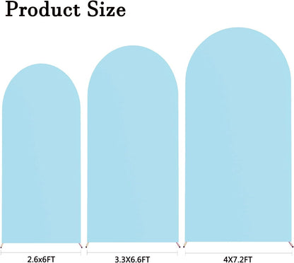 Skiennix 7.2 FT Light Blue Arch Backdrop Cover - Fitted Spandex for Weddings & Events