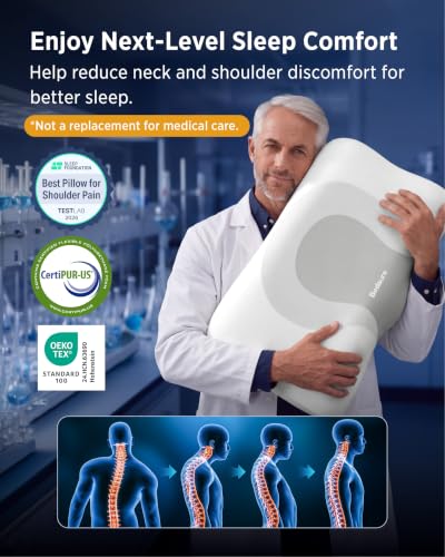 Bedsure Cervical Neck Pillow for Pain Relief and Support
