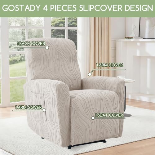 Small Recliner Chair Cover - Lazy Boy Slipcover Khaki D Variation
