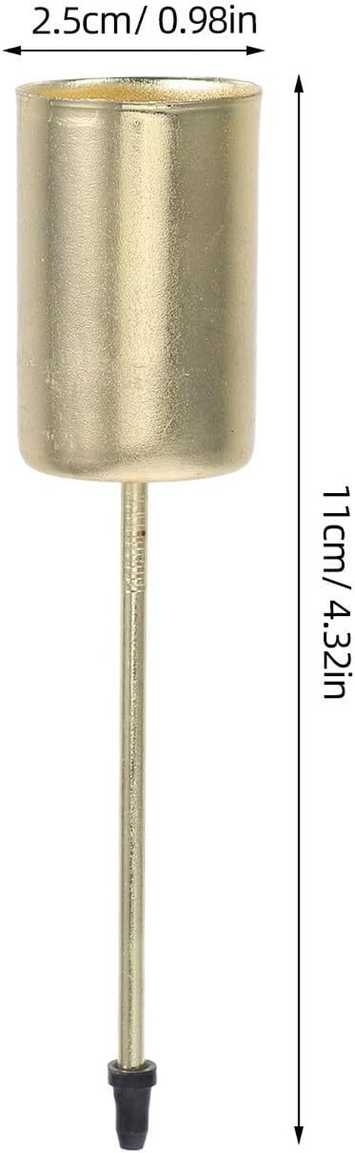 ABOOFAN Taper Candle Holders - 5pcs Golden Candle Holder Stakes for Christmas Table Centerpieces