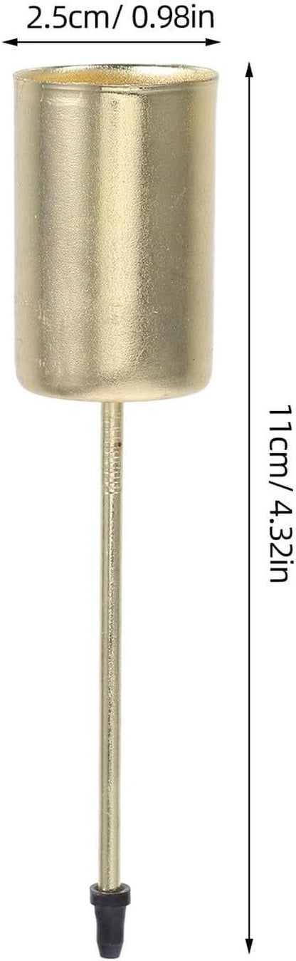 ABOOFAN Taper Candle Holders - 5pcs Golden Candle Holder Stakes for Christmas Table Centerpieces