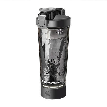 Self Electric Protein Shaker Bottle Automatic Stirring Coffee Cup Portable Sports Mixer Mug Lightweight Large Capacity (Black)