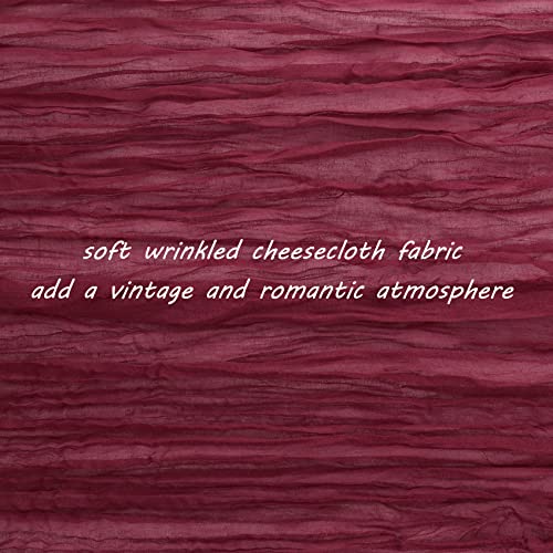 Burgundy Cheesecloth Table Runner 35x120 Inches for Wedding Party Decor - Variation of THIS listing