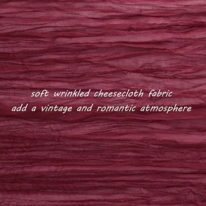 Burgundy Cheesecloth Table Runner 35x120 Inches for Wedding Party Decor - Variation of THIS listing