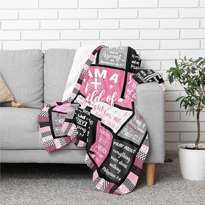 Pink I Am a Child of God Religious Blanket 60x50 Inches - Pack of 2