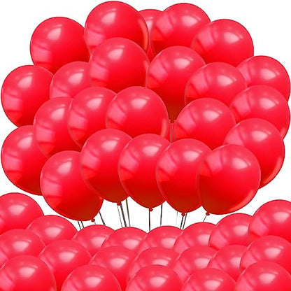 Red Latex Balloons - 100 pcs 5-inch Party Decorations for Kids, Weddings, Birthdays