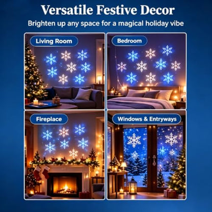 LED Snowflake Wall Lights - Christmas 3D Snowflake Decor with Glow - Variation of THIS listing