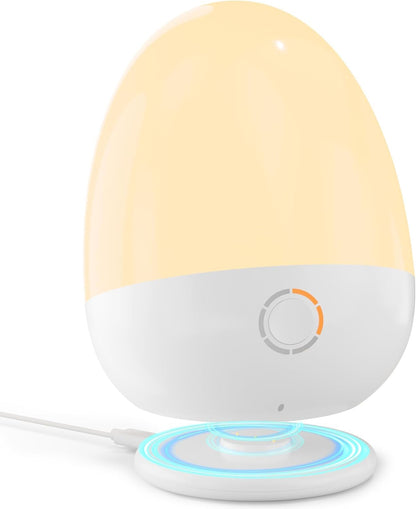 Touch Egg Night Light - Rechargeable Portable Kids Lamp with Dimmable 3 Color Temperatures | Ideal for Nursery