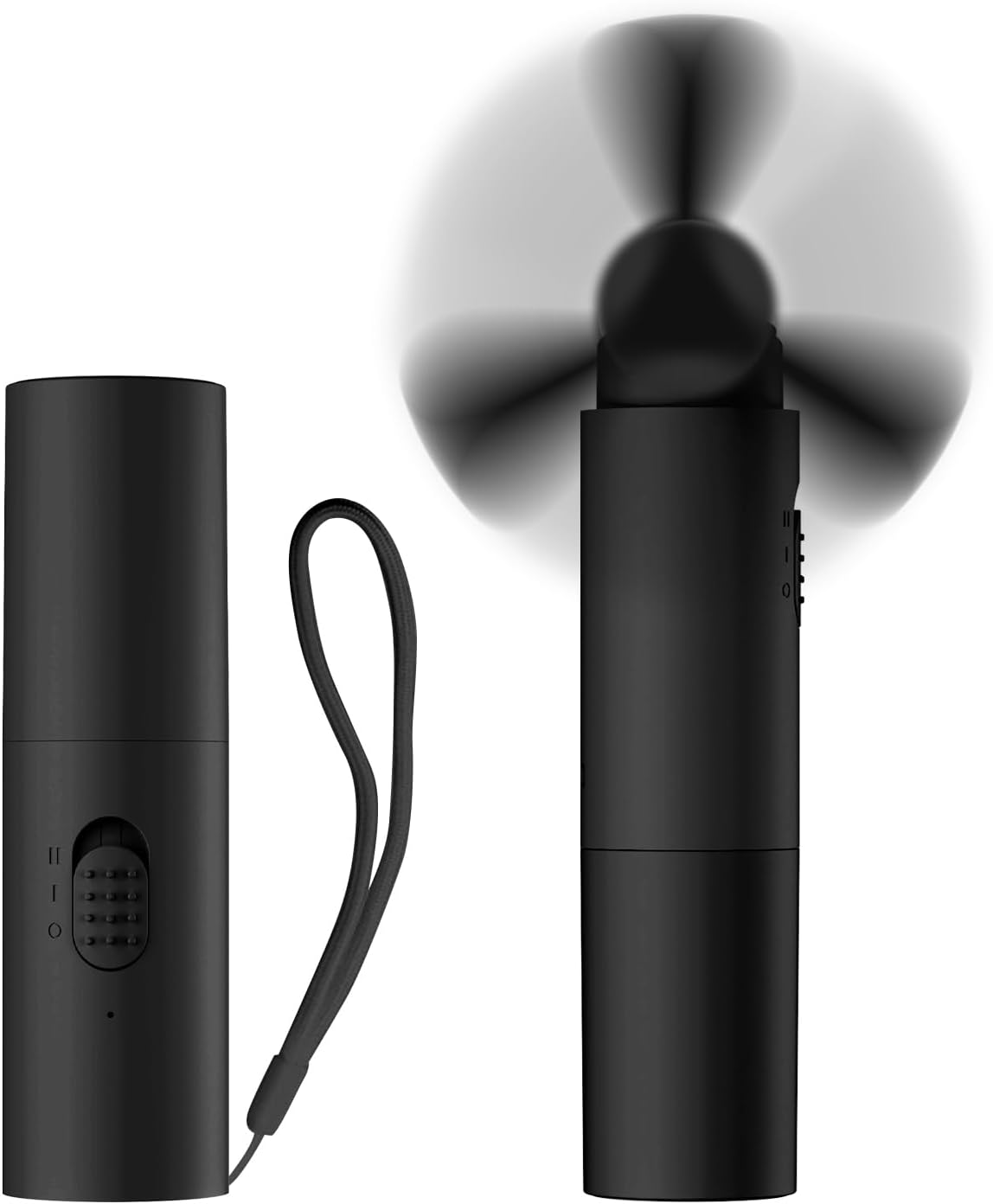 OLV Handheld Mini Fan - Portable Rechargeable 3000mAh Battery | 22+ Hours Runtime - Black