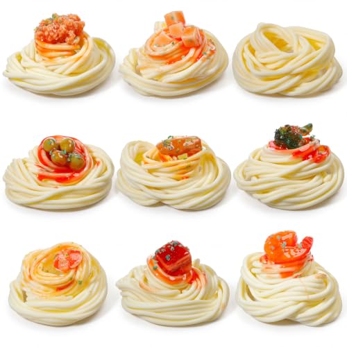 Artificial Pasta Props Set - 9 Decorative Food Models for Display and Craft