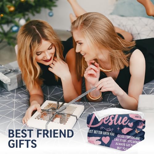 Navy Best Friend Throw Blanket - 50x60 Inches for Women & Bestie Gift