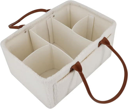 Skiennix Baby Diaper Caddy - Stylish Car Organizer & Nursery Storage Bin | Essential Baby Shower Gift
