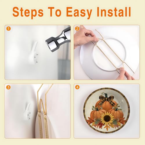 Pumpkins Harvest Decorative Wall Plate 10 Inch Fall Thanksgiving Home Decor - Variation PZ-16