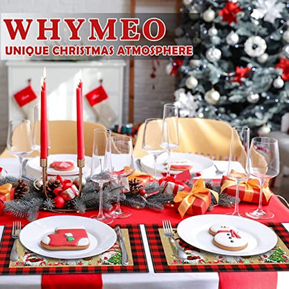Christmas Gnome Truck Placemats Set of 6 - Holiday Kitchen Table Decor