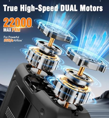 Personal Fan 20000mAh Portable Dual Motor with 41H Battery - Forgotten Ink Variation