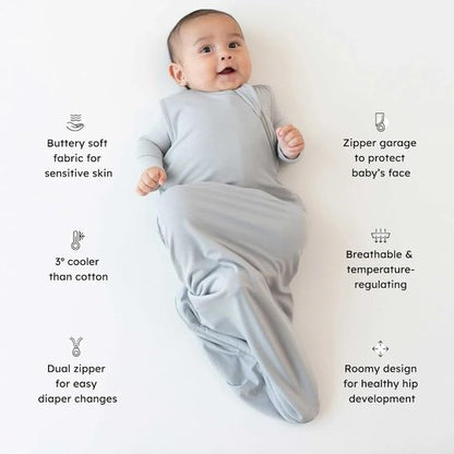 KYTE BABY Unisex Sleep Bag for Babies and Toddlers, 0.5 Tog, 97% Rayon made from Bamboo, 3% Spandex (Medium, Storm)