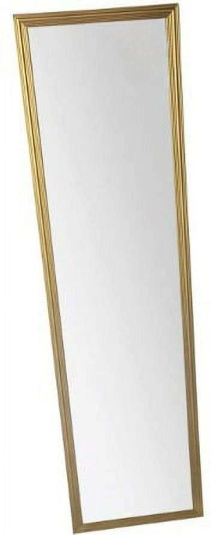 Gold Full Length Mirror 13.5x49.5 in — Wall or Door Mount, Vertical or Horizontal, with Hardware
