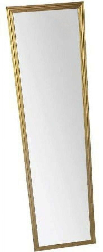 Gold Full Length Mirror 13.5x49.5 in — Wall or Door Mount, Vertical or Horizontal, with Hardware