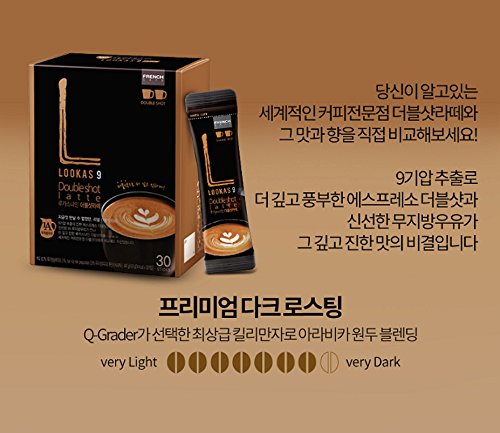 French Cafe Namyang LOOKAS 9 Double Shot Latte (447g/14.9g x 30sticks)