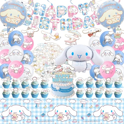 Cinnamoroll Birthday Party Decorations Set - Banner, Balloons, Toppers & More