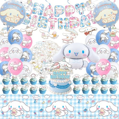 Cinnamoroll Birthday Party Decorations Set - Banner, Balloons, Toppers & More