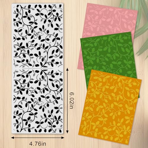 Holly Tree Embossing Folder for Spring and Christmas Card Making - Style2