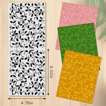 Holly Tree Embossing Folder for Spring and Christmas Card Making - Style2