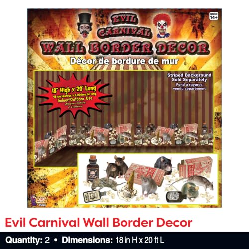 Evil Carnival Party Decorations Kit - Halloween & Themed Event Supplies
