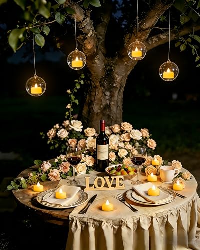 Ivory 100 Pack Flameless LED Tea Candles for Wedding Home Holiday Decor
