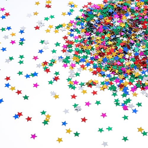 30g Metallic Star Confetti - 6mm Party & Craft Glitter Sequins