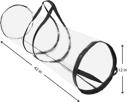 Primode Wrapping Paper Storage Bag - Heavy Duty Organizer for 24 Rolls | Fits 40-Inch Long Rolls, Clear PVC