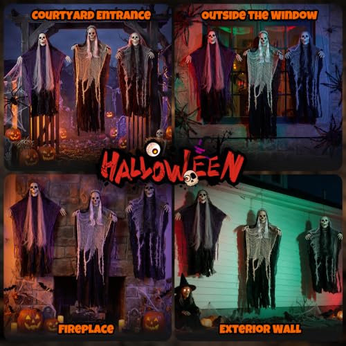 Outdoor Hanging Ghost Decorations for Halloween Haunted House Decor