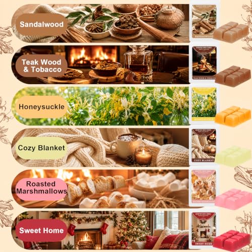 STRN Wax Melts - Soy Wax Cubes Fall Scented Set Yellow - Long Lasting Fragrance
