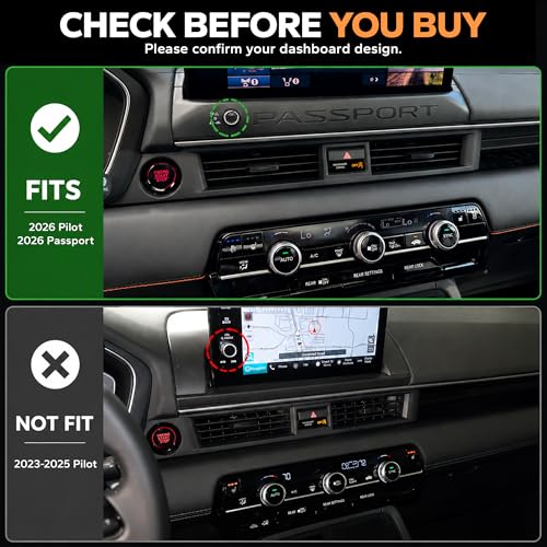Honda Pilot & Passport 2026 Knob Covers - Orange, 4PCS Interior Accessories