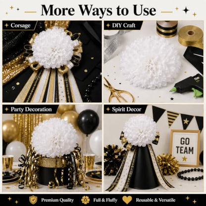 White Homecoming Mum Flower 6.5 Inch Artificial Silk Chrysanthemum Decoration
