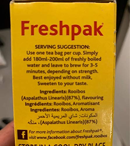 Freshpak Pure Rooibos Tea 80 Tagless Bags, Pure Rooibos and No Rooibos Infusion, New Packaging (Pack of 3)