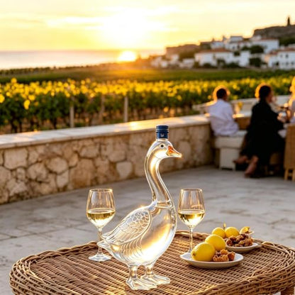 30th Anniversary 3D Goose-Shaped Whiskey Bottle 350ml Glass Decanter
