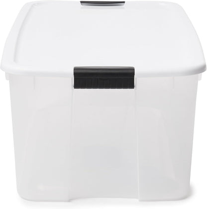 Sterilite 8-Pack Ultra Latching Storage Bins - Clear Plastic, 116 Quart Heavy-Duty Organizers for Home & Office