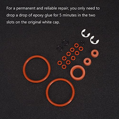 O-Ring Gasket Seal Set for Jura Capresso/Impressa Machines Brew Group & Drainage Valve O-Ring, Compatible with Most Jura C, E, ENA, F, J, S, Z, X, Cappuccino Maker Series Machines, with Lube