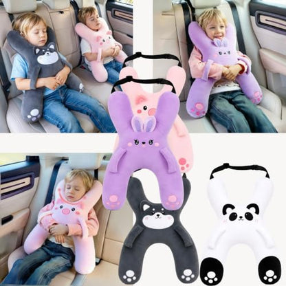 H-Shaped Car Travel Pillow for Sleeping - Grey