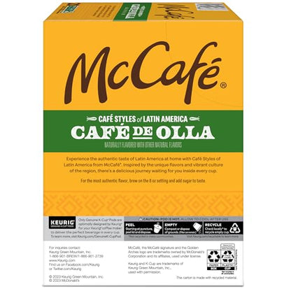 McCafe Cafe Styles of Latin America Cafe de Olla, Keurig Single Serve K-Cup Coffee Pods, 20 Count