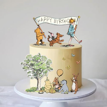 Winnie Cake Toppers for Birthday Decorations - 9 Pack