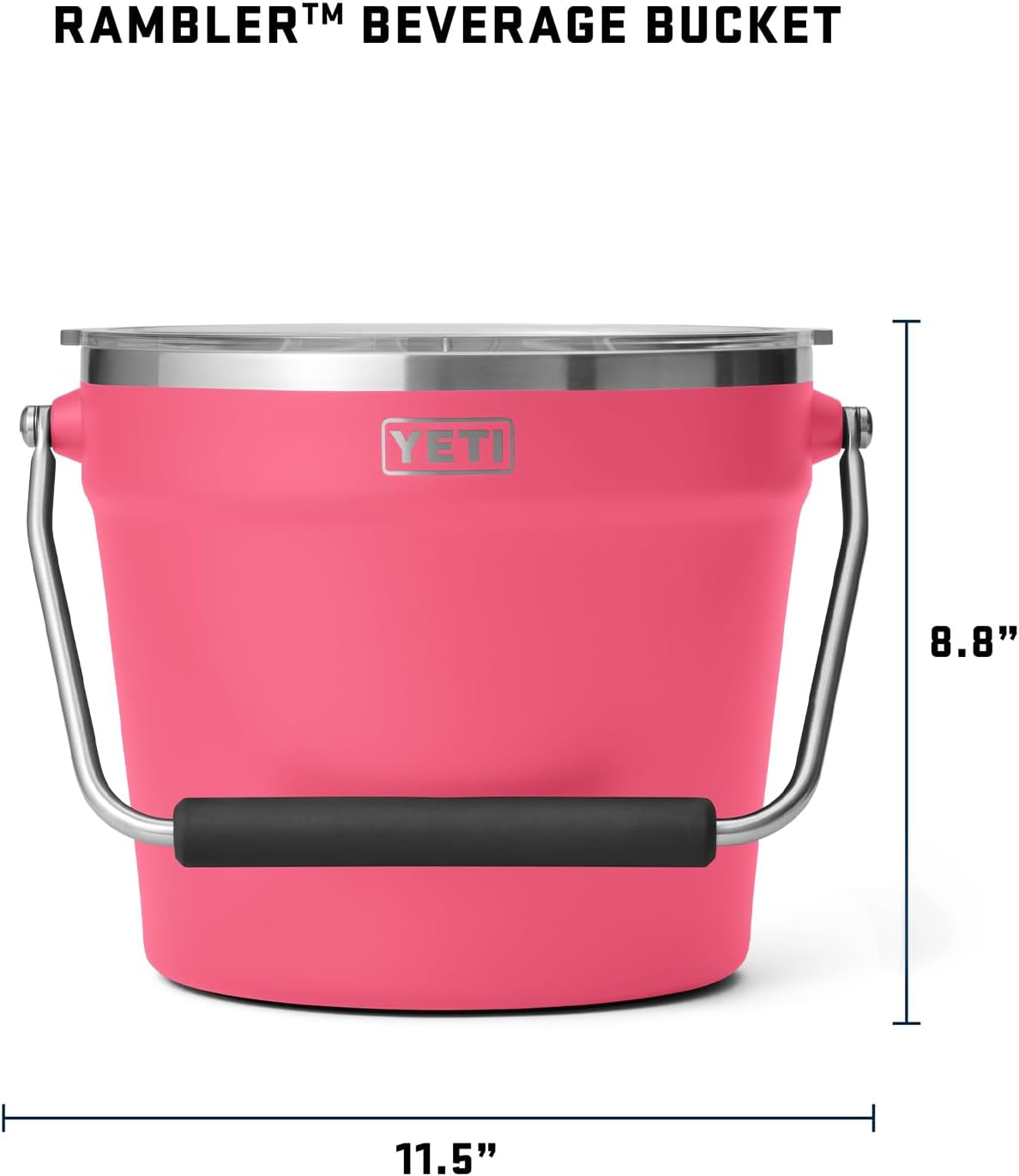 YETI Beverage Serving Set, (1) Wine Chiller, and (1) Beverage Bucket, Tropical Pink