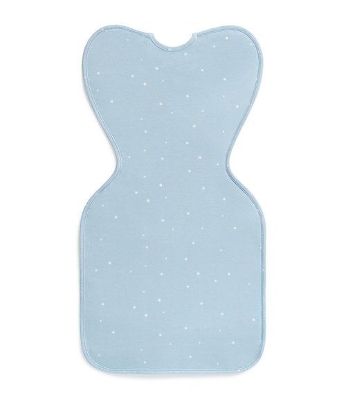 Love To Dream Swaddle Up Original - Arms Up Design, Ultra Breathable Cotton Wearable Blanket - 1.0 TOG, Medium 13-19lbs, Twinkle Powder Blue
