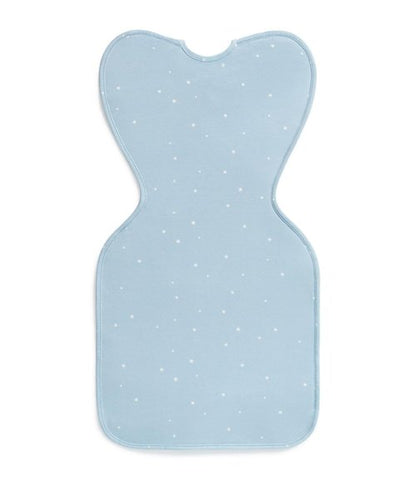 Love To Dream Swaddle Up Original - Arms Up Design, Ultra Breathable Cotton Wearable Blanket - 1.0 TOG, Medium 13-19lbs, Twinkle Powder Blue