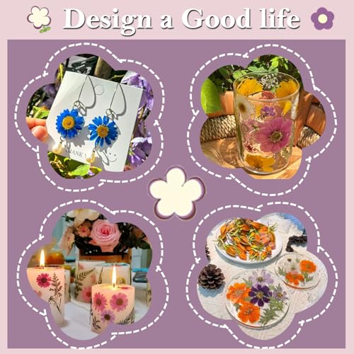 176Pcs Dried Flowers and Leaves for Resin Crafts - Pressed Natural Botanicals