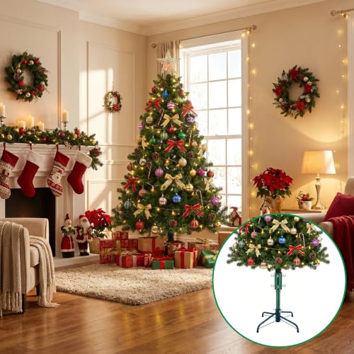 19-Inch Adjustable Christmas Tree Height Extender Kit with Tree Stand