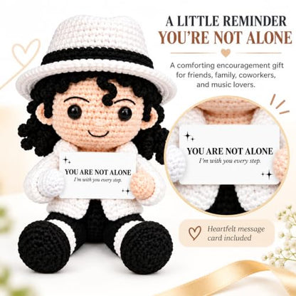 Crochet Music Doll - Encouragement Gift for Music Lovers, Handmade Decor