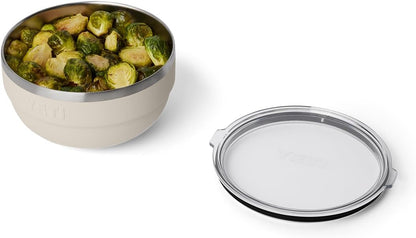 YETI Nestable Standard Food Storage Bowl Set, (1) 1 QT, (1) 2 QT, and (1) 4.5 QT, Cape Taupe